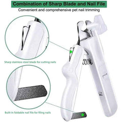Pet Nail Clippers with LED Light - Gentle Grooming Solution for Dogs and Cats
