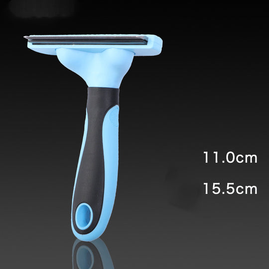 Non-Slip De-Shedding Comb for Dogs &amp; Cats – Blue