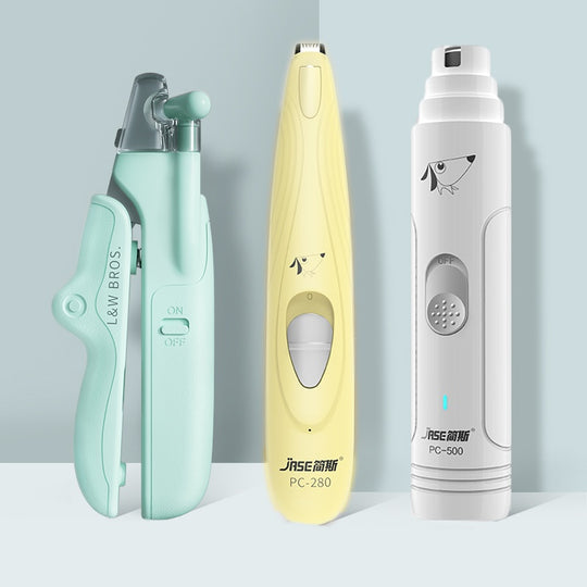 LED Pet Nail Clippers with Built-In File – Green