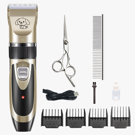 Cordless Pet Clipper Grooming Kit – Gold set US