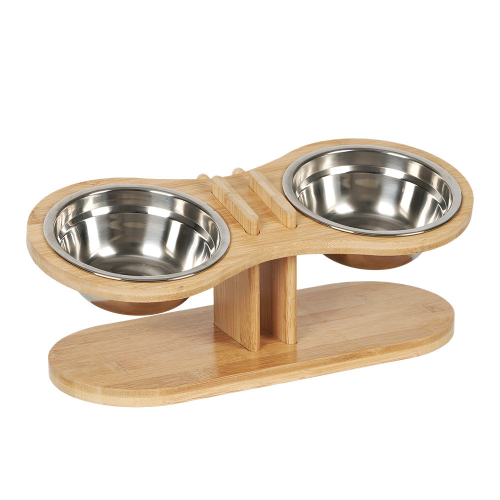 Bamboo Tilted Pet Feeding Stand – Designer Pieces In Stock