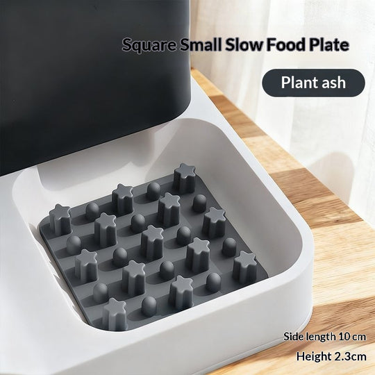 Silicone Slow Feeder Plate – Ash gray