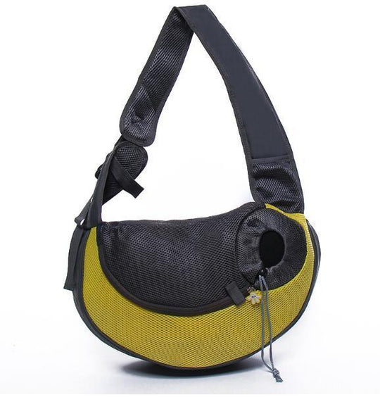Breathable Mesh Pet Shoulder Carrier – Yellow