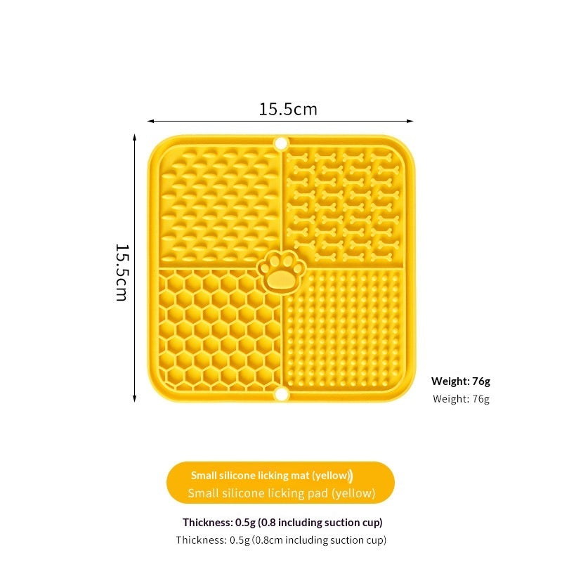 Silicone Lick Mat – 8 Colours – Yellow