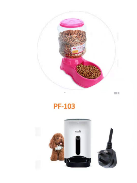3.5L Automatic Pet Food &amp; Water Dispenser – Pink UK