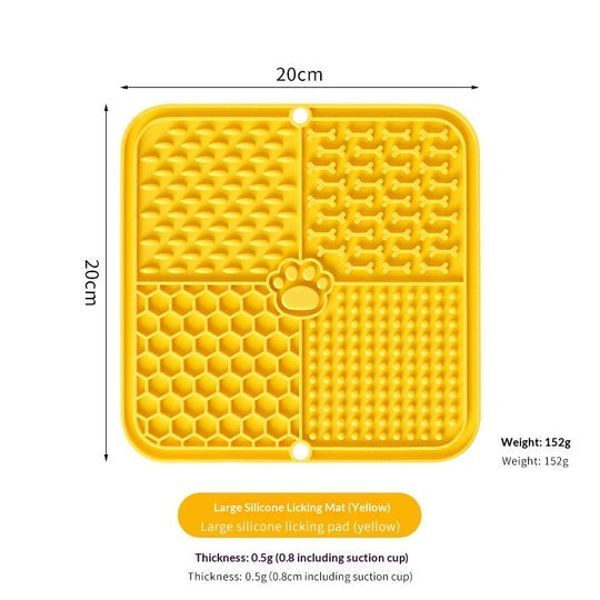 Silicone Lick Mat – 8 Colours – Yellow