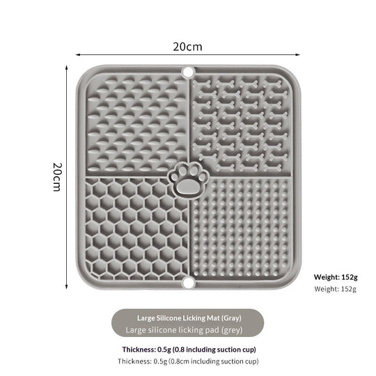 Silicone Lick Mat – 8 Colours – Light Gray