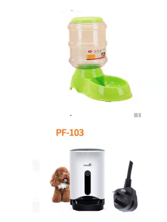 3.5L Automatic Pet Food &amp; Water Dispenser – Green UK