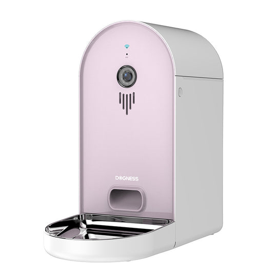 Smart Automatic Pet Feeder with Remote Monitoring – Barbie Pink