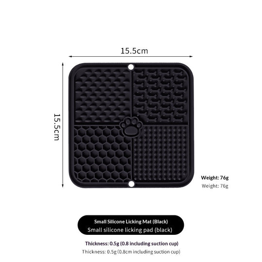 Silicone Lick Mat – 8 Colours – Black