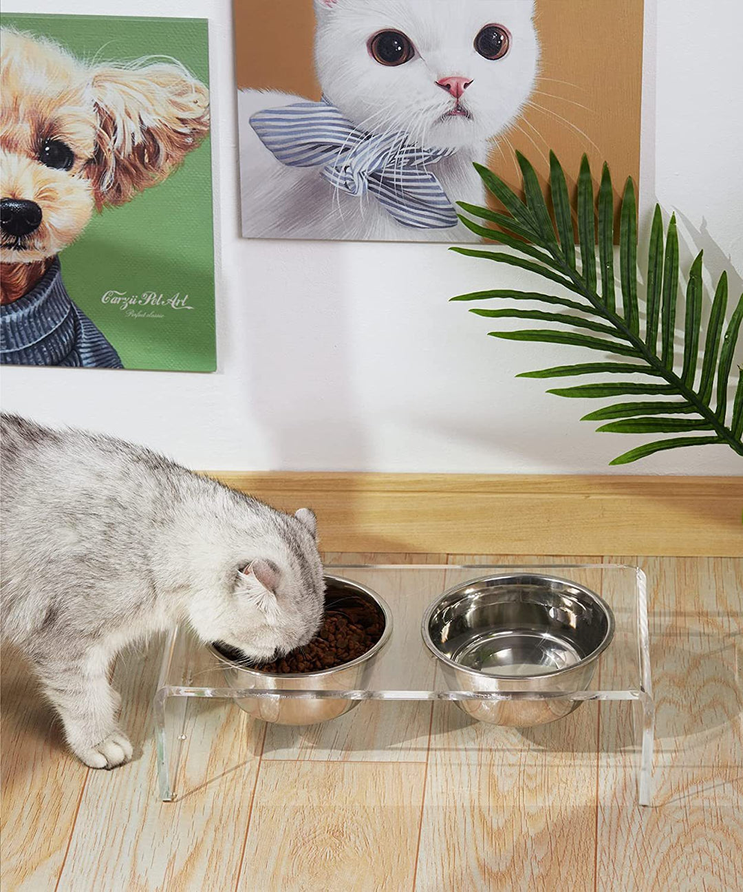 Clear Acrylic Raised Pet Feeder – view 5