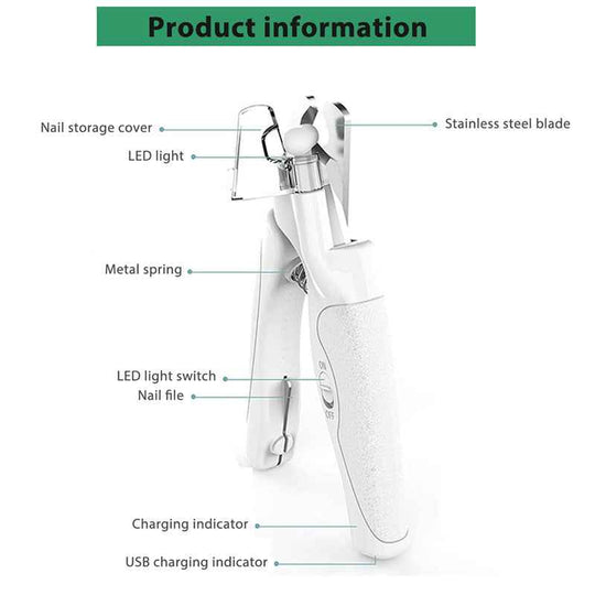 LED Pet Nail Clippers with Built-In File – view 5