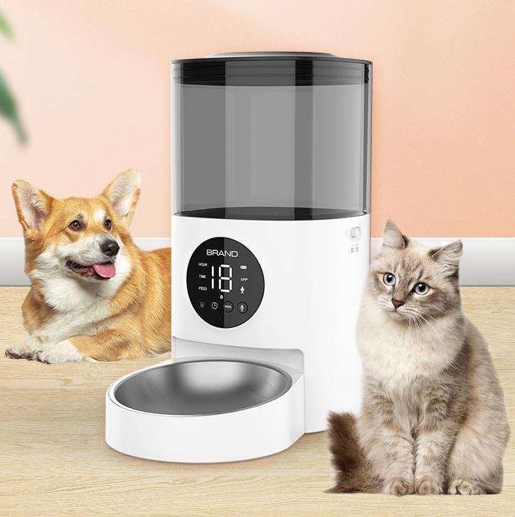 4.5L Automatic Pet Feeder with Stainless Steel Bowl – view 2