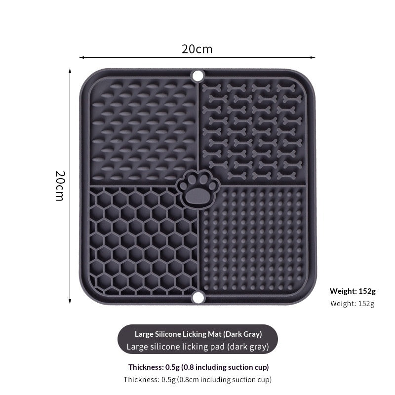 Silicone Lick Mat – 8 Colours – Dark Gray