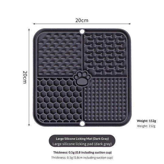 Silicone Lick Mat – 8 Colours – Dark Gray