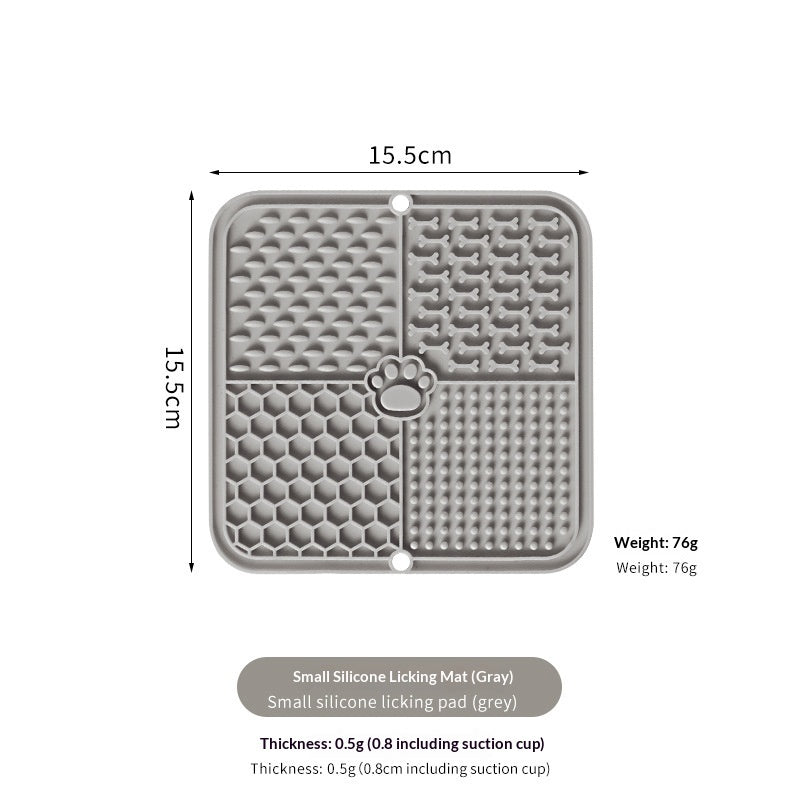 Silicone Lick Mat – 8 Colours – Light Gray